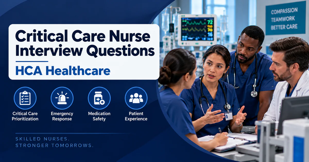 HCA Healthcare Critical Care Nurse interview questions
