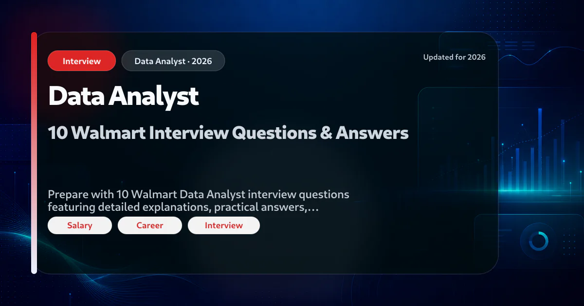 Walmart Data Analyst interview questions