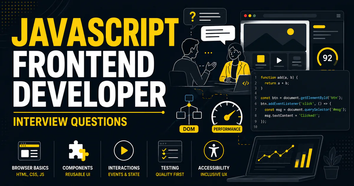 JavaScript Frontend Developer interview questions guide