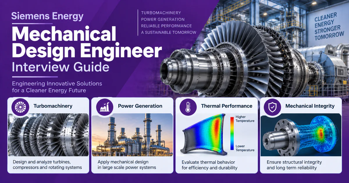 Siemens Energy Mechanical Design Engineer interview questions