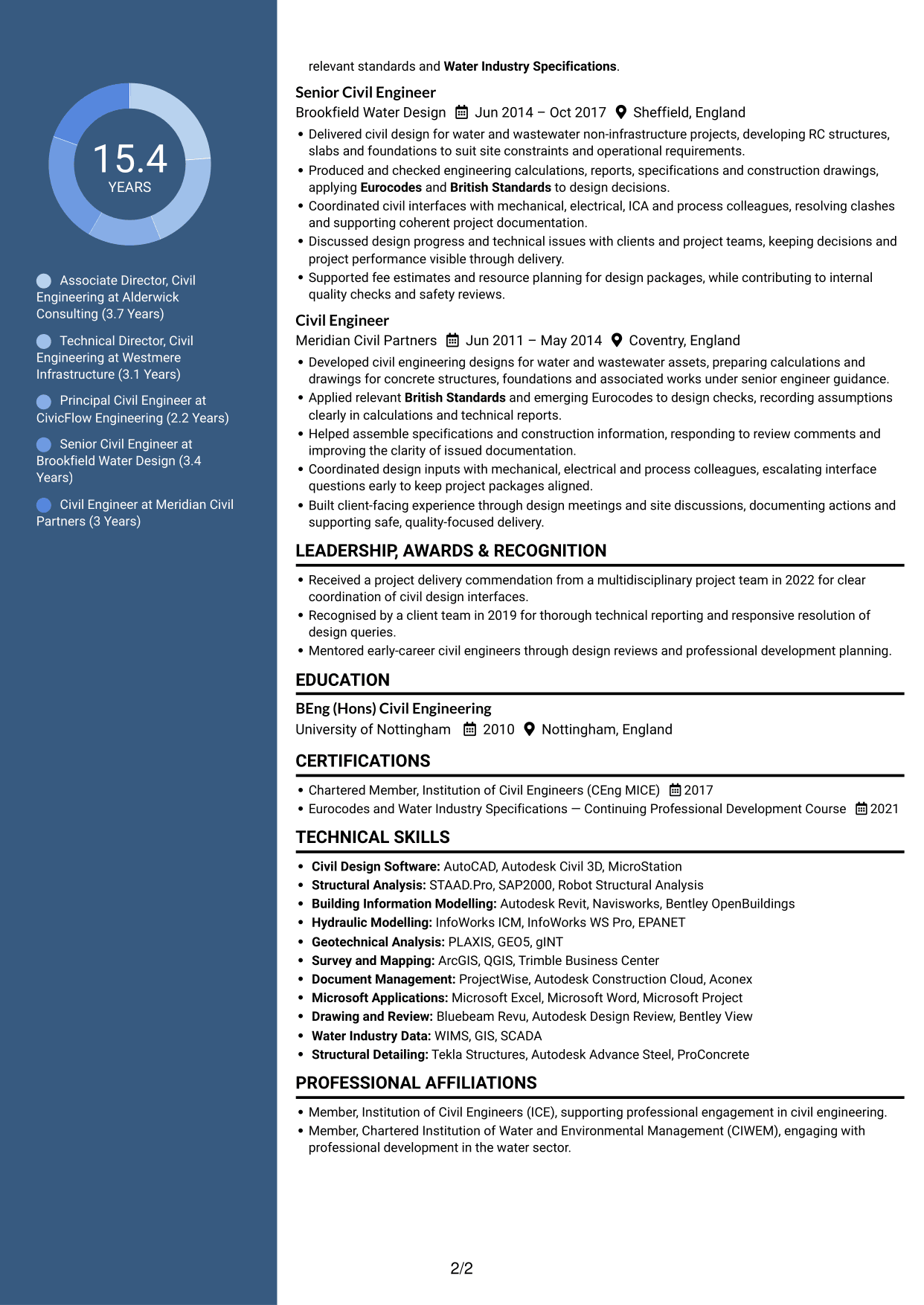 CV example — page 2