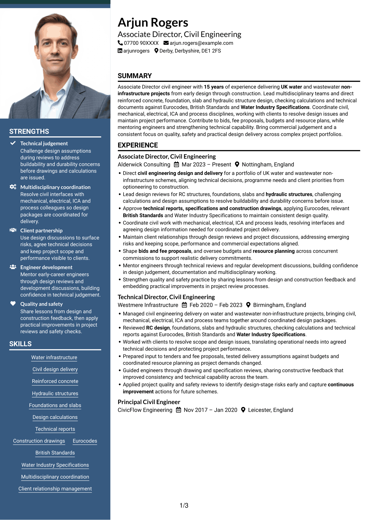 CV example — page 1