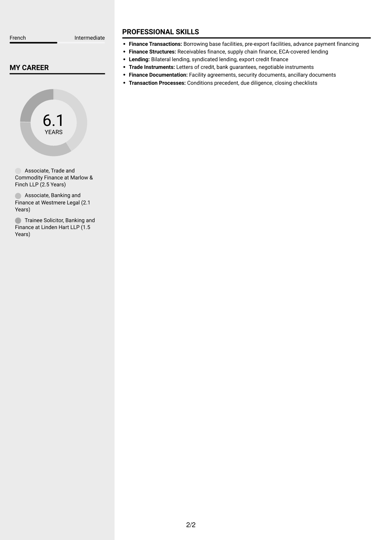 CV example — page 2