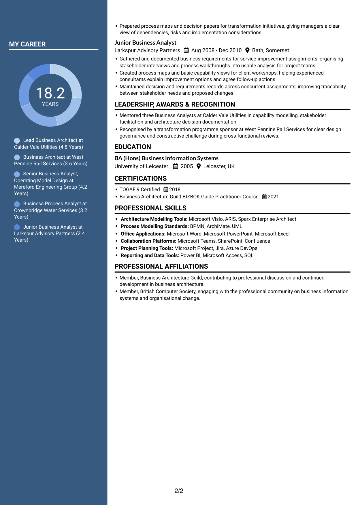 CV example — page 2