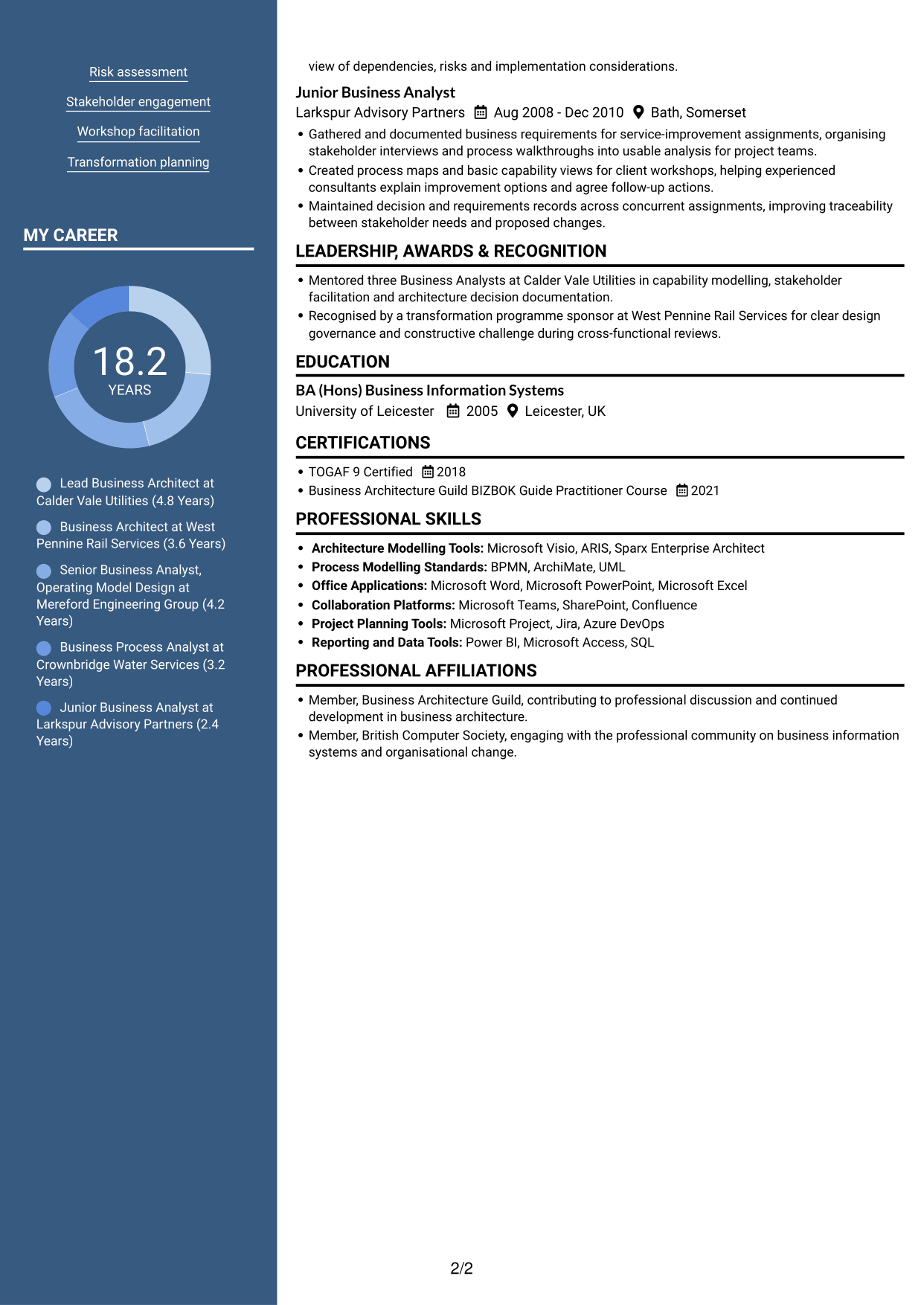 CV example — page 2