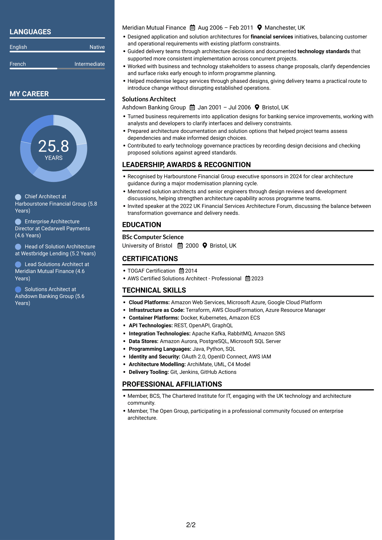 CV example — page 2