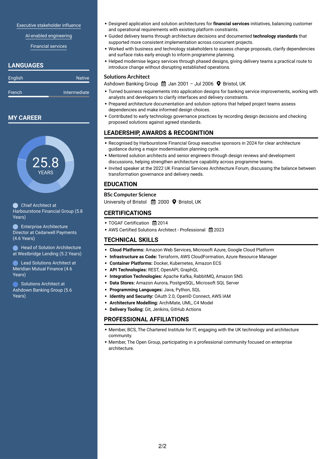 CV example — page 2