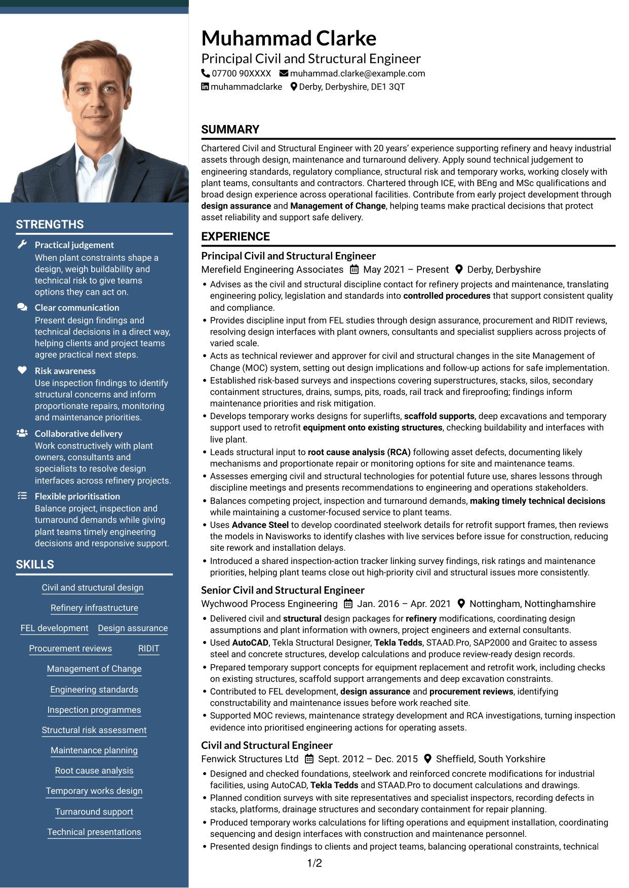 CV example — page 1