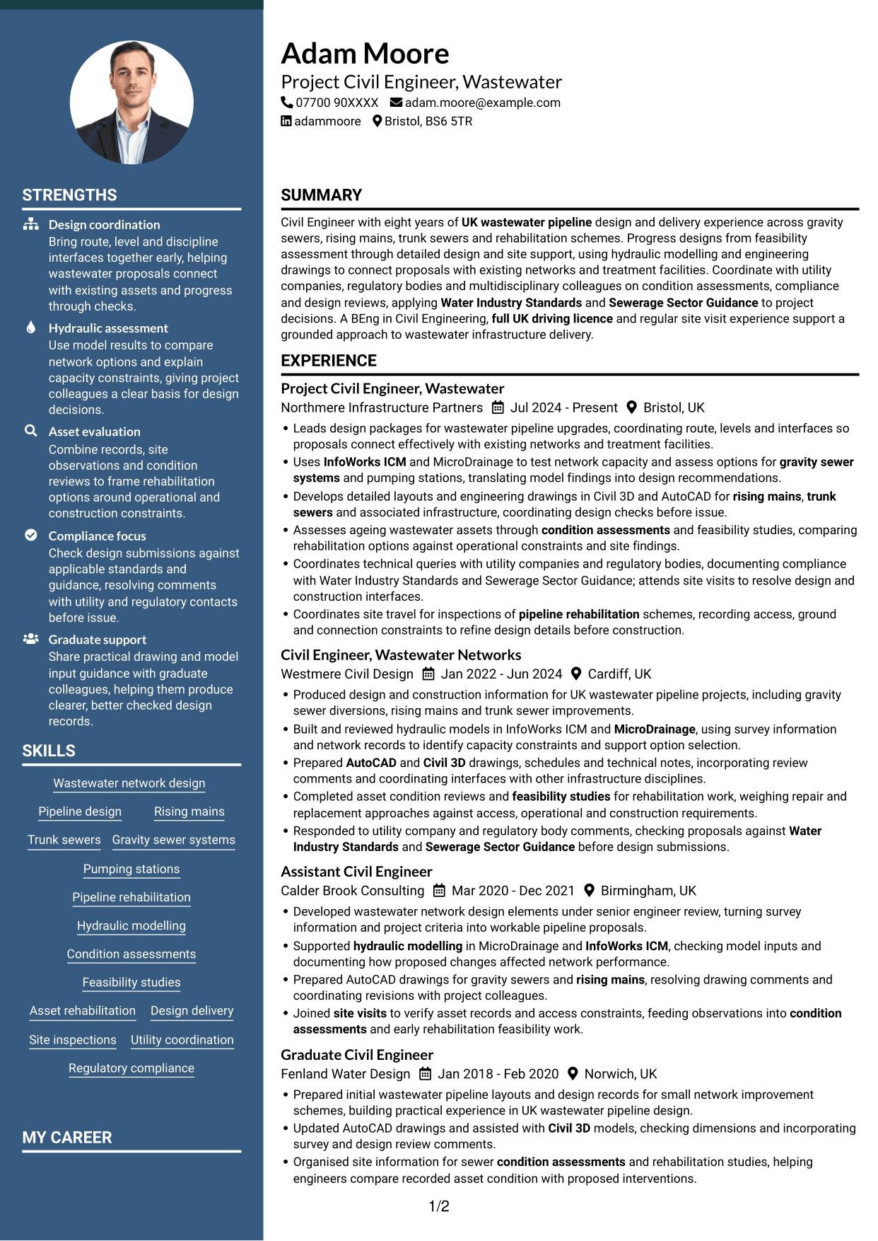 CV example — page 1