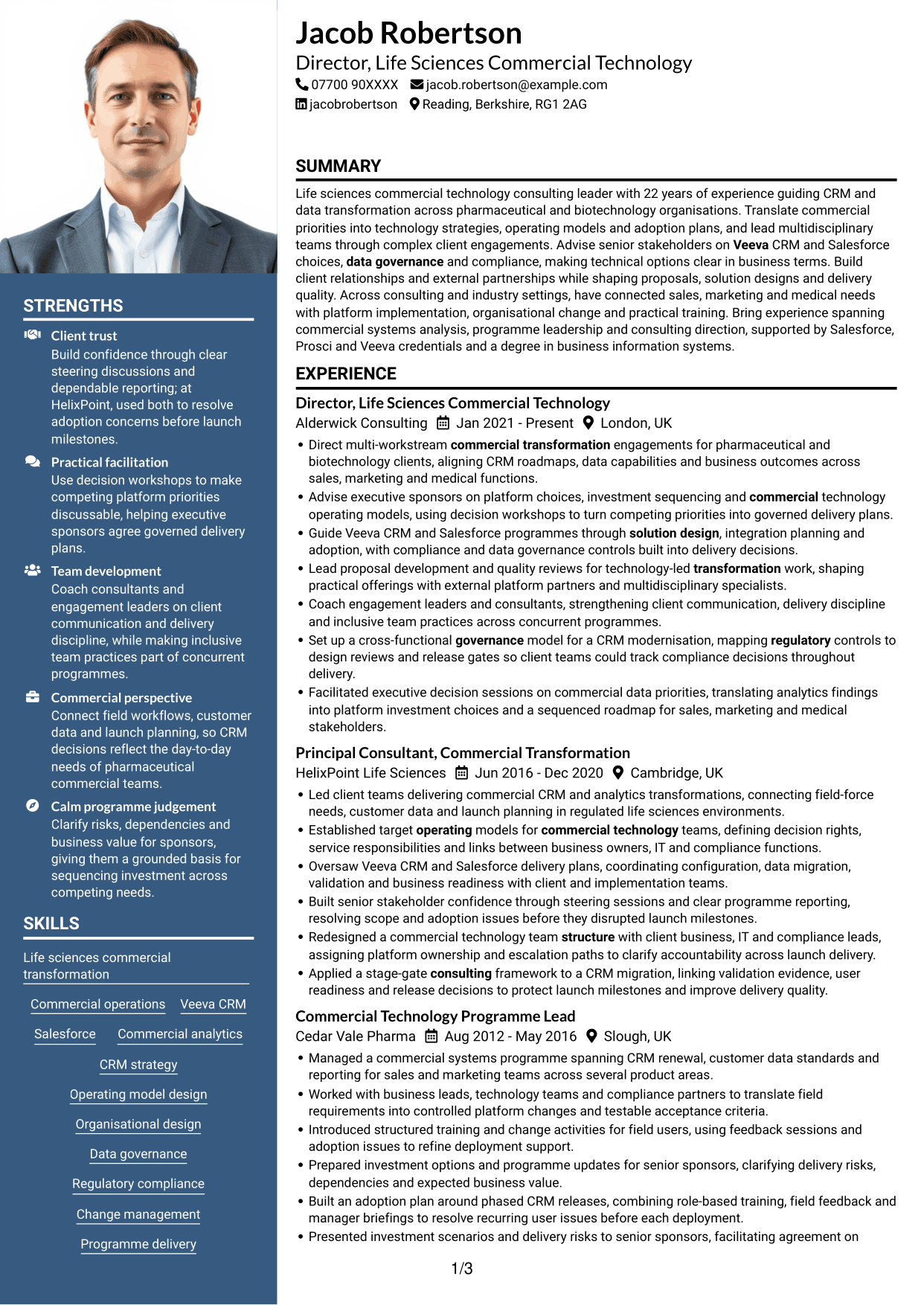 CV example — page 1