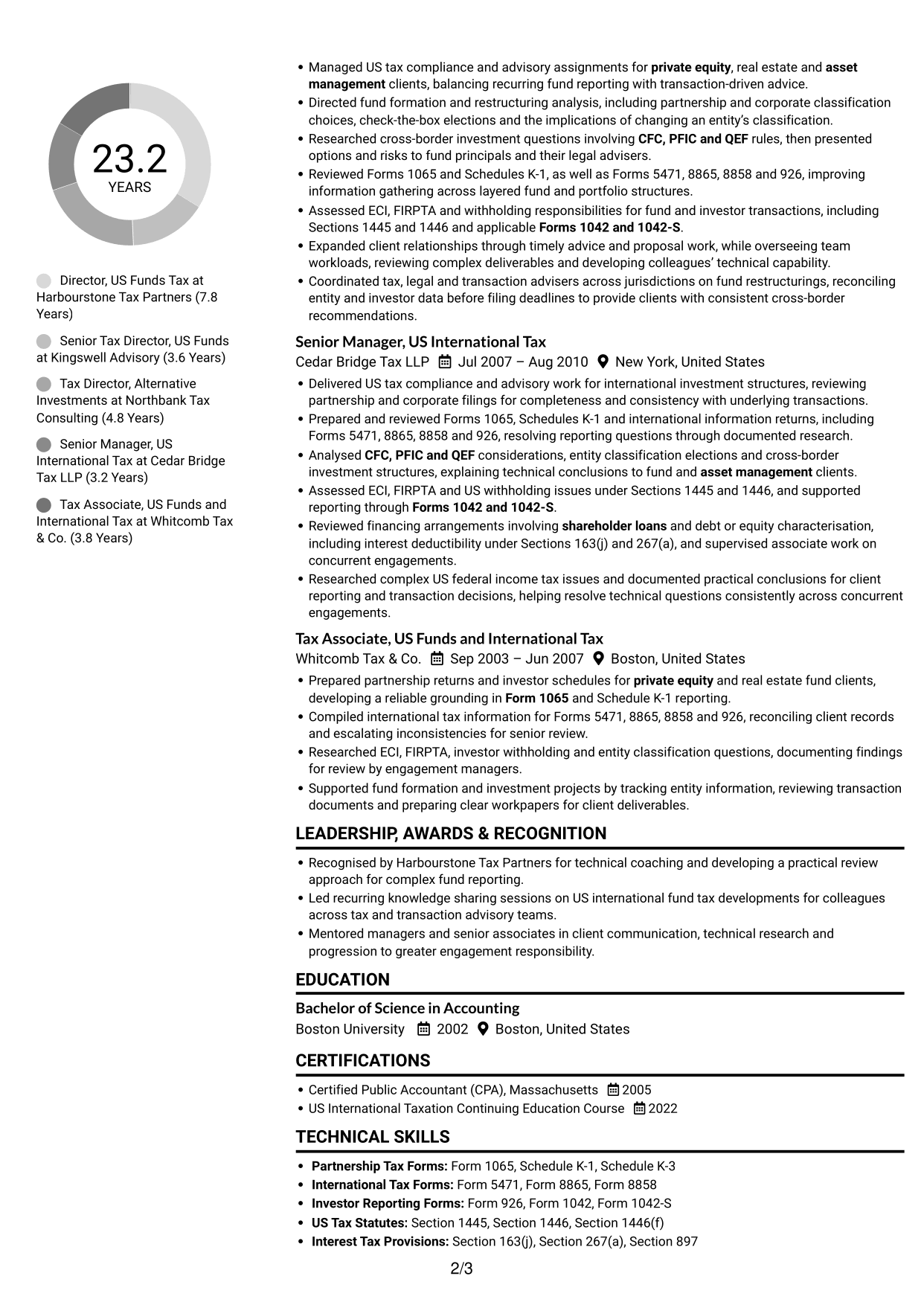 CV example — page 2