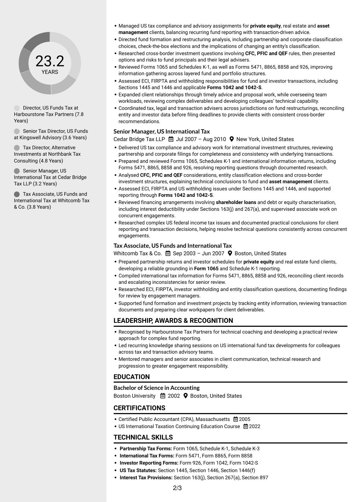 CV example — page 2