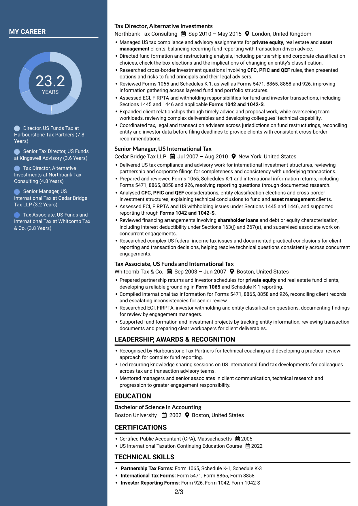 CV example — page 2