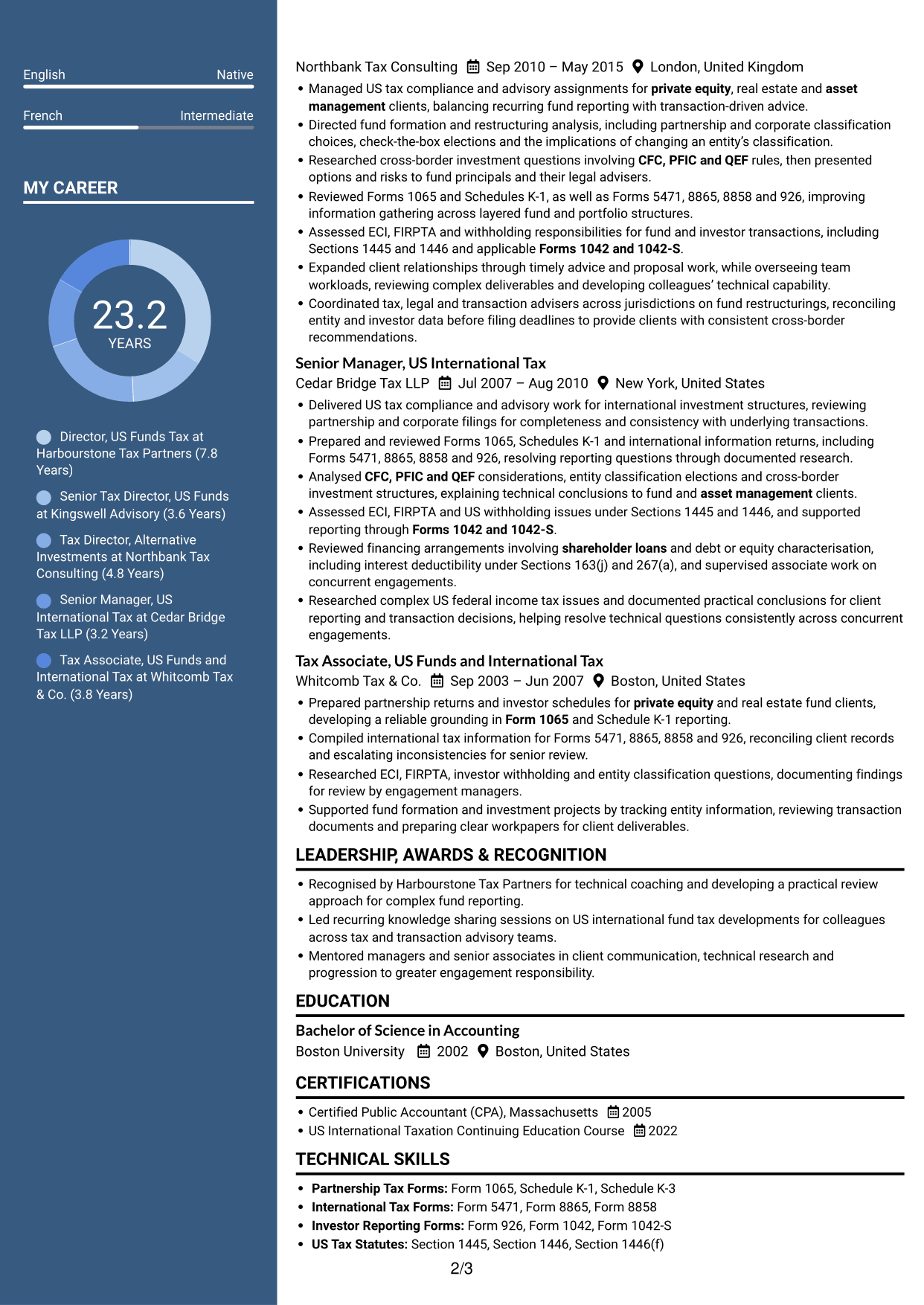 CV example — page 2