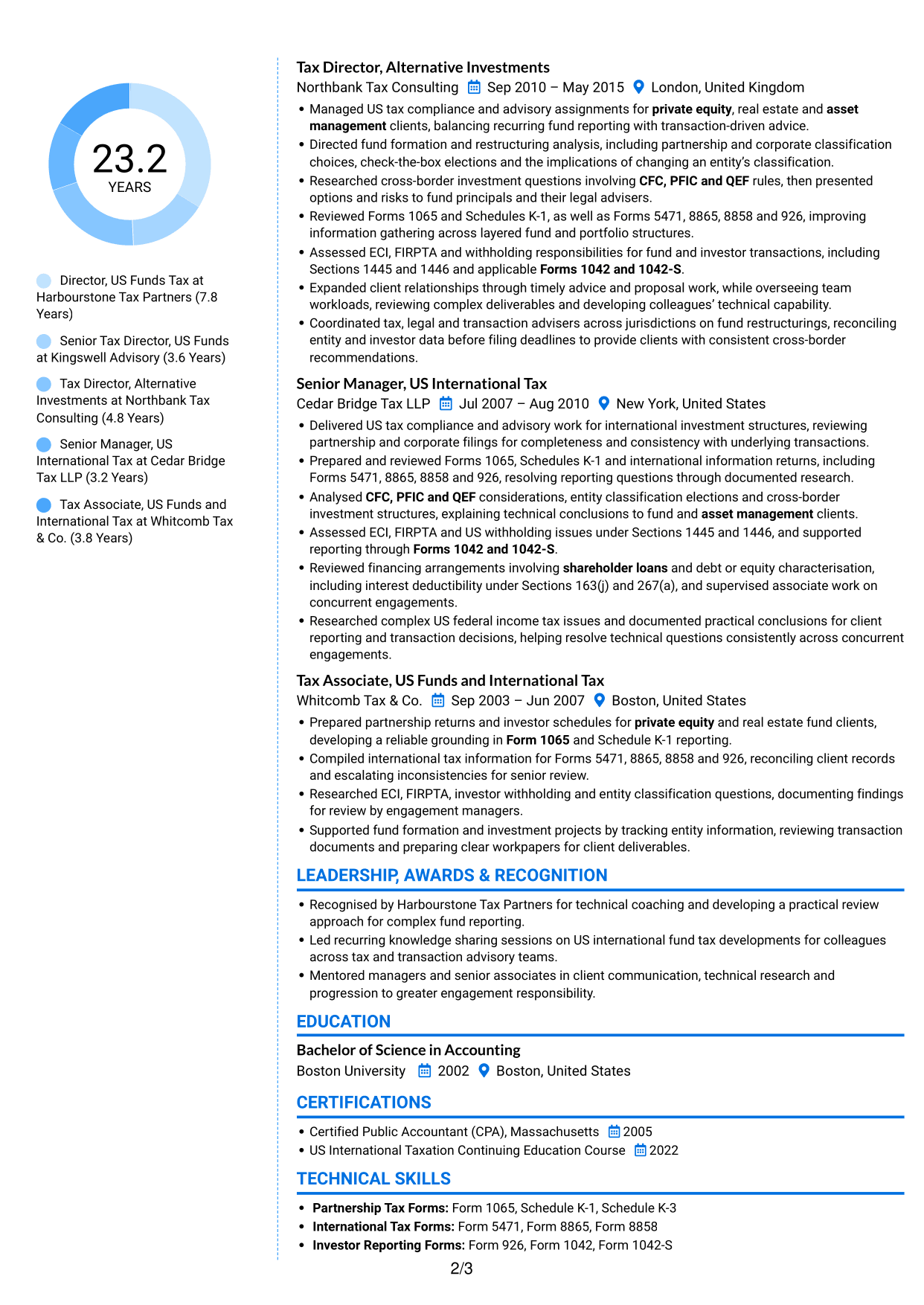 CV example — page 2