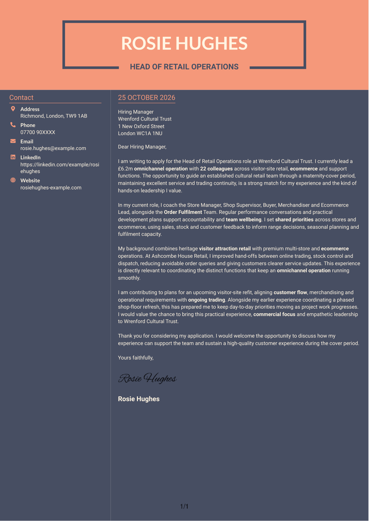 Cover letter example — page 1