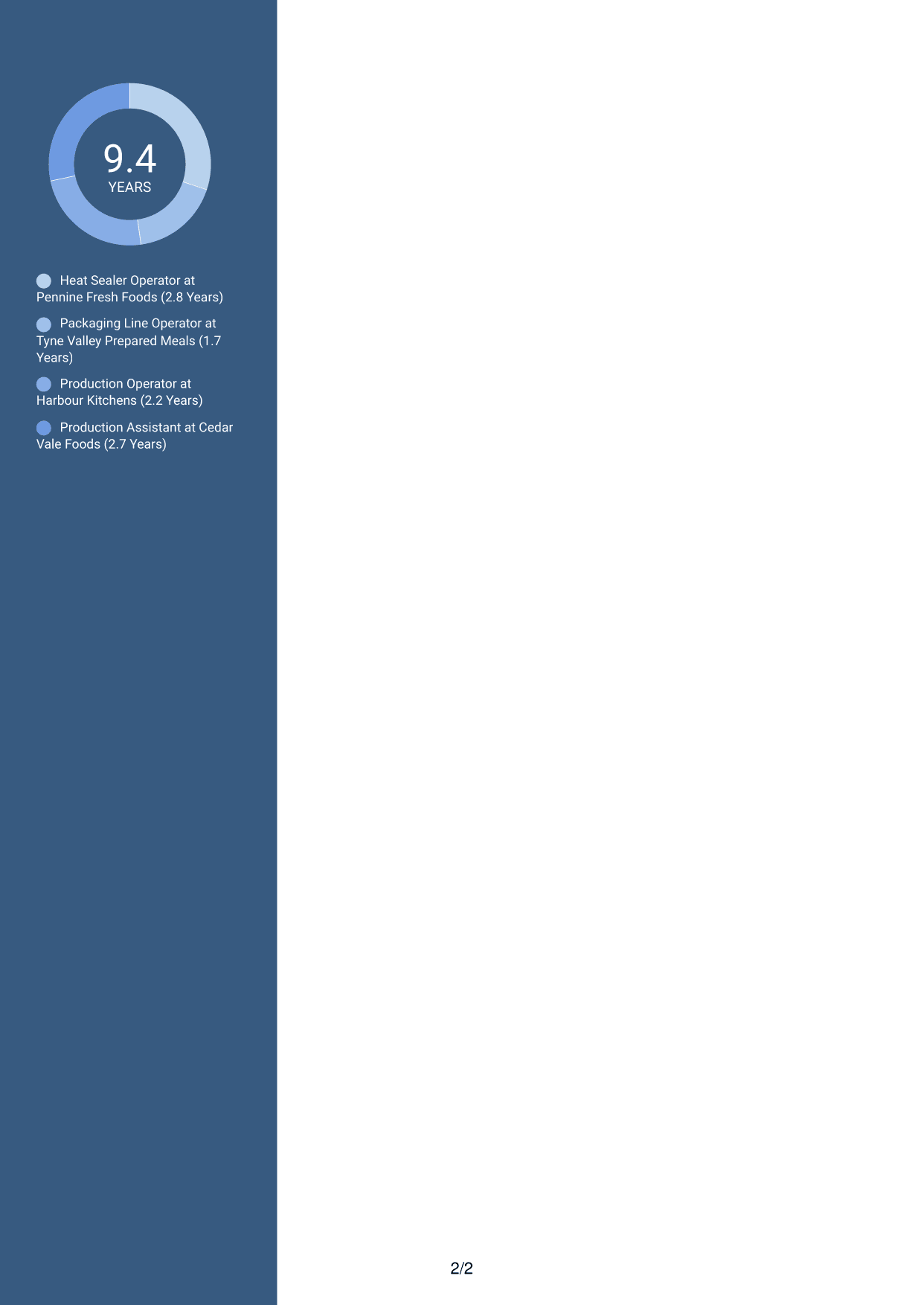 CV example — page 2