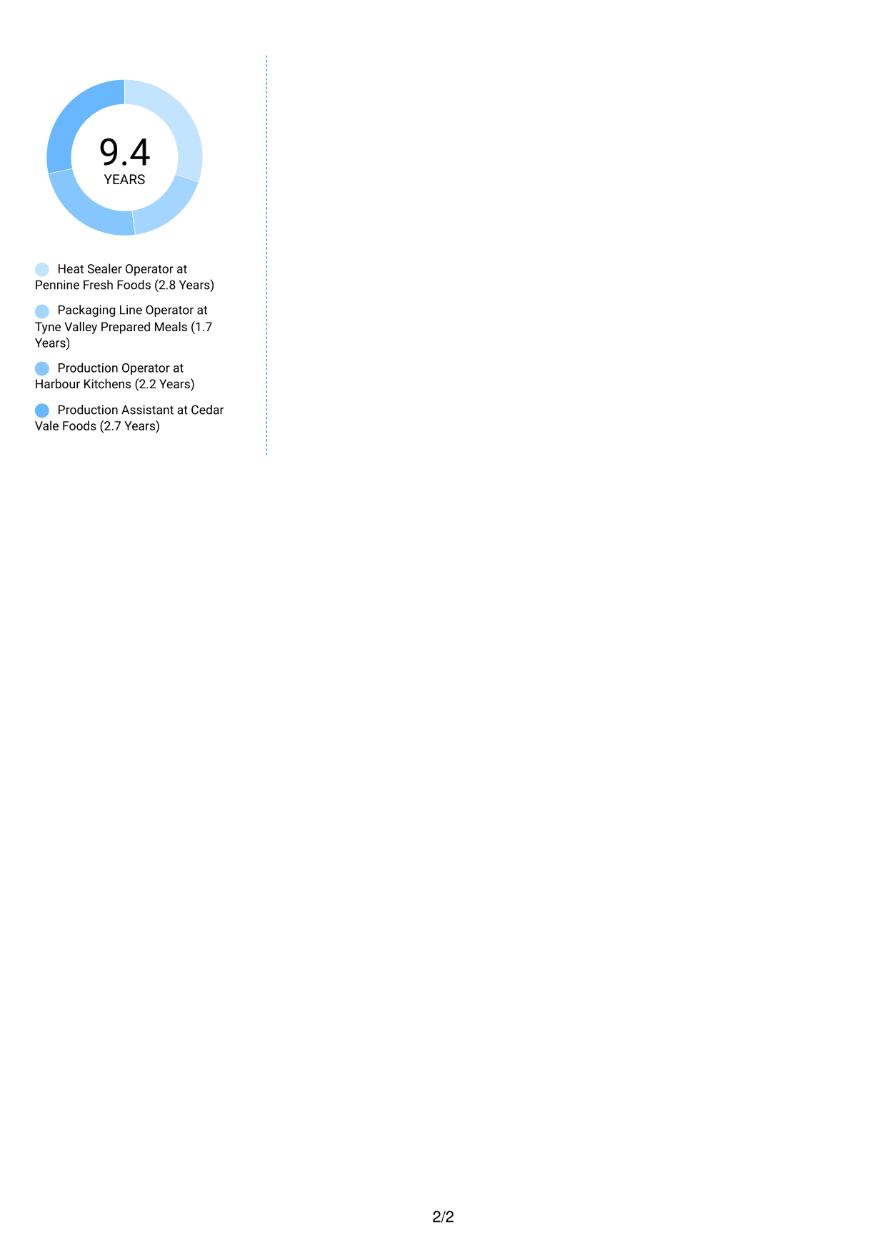 CV example — page 2