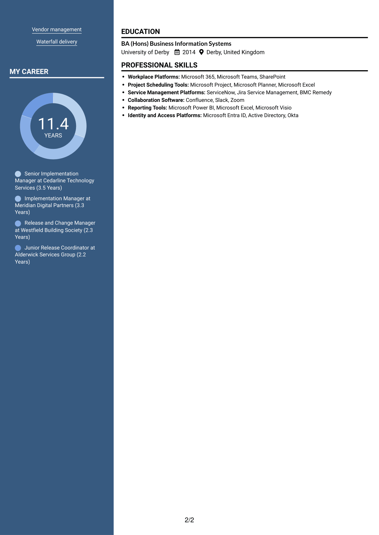 CV example — page 2