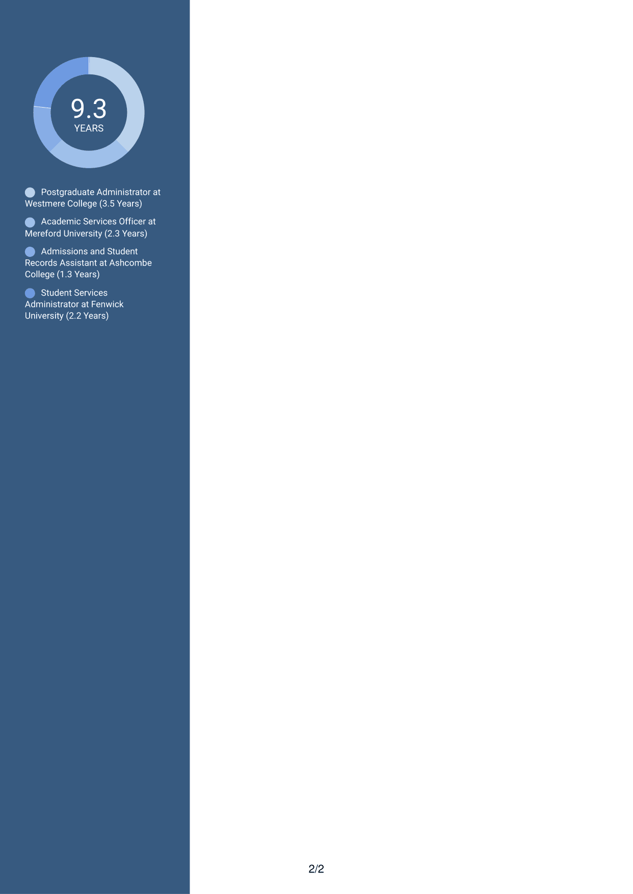 CV example — page 2