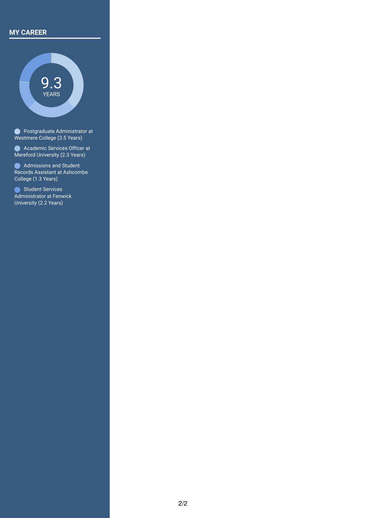 CV example — page 2