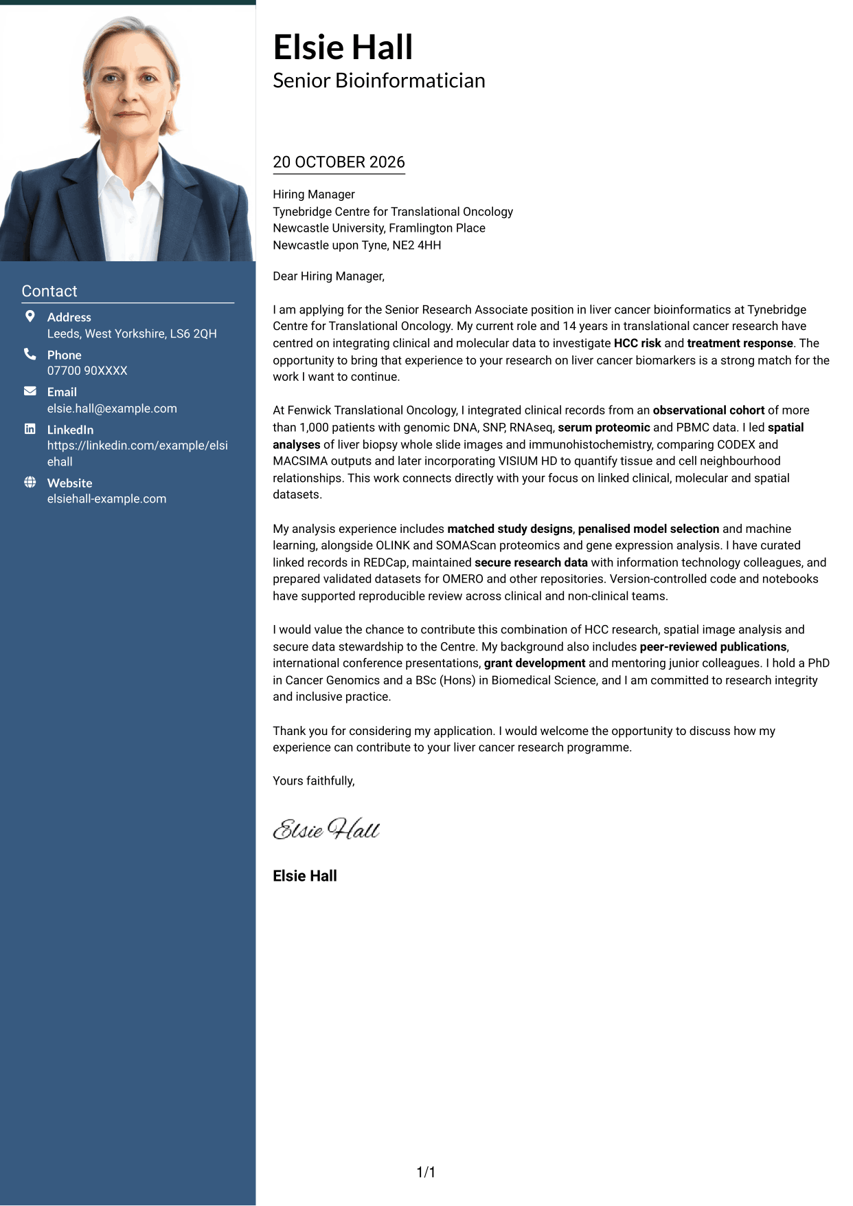 Cover letter example — page 1