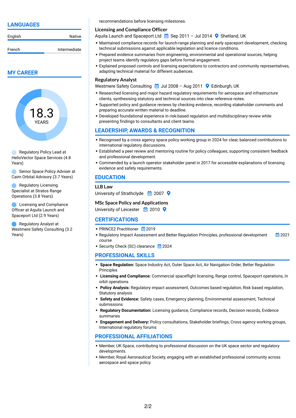 CV example — page 2