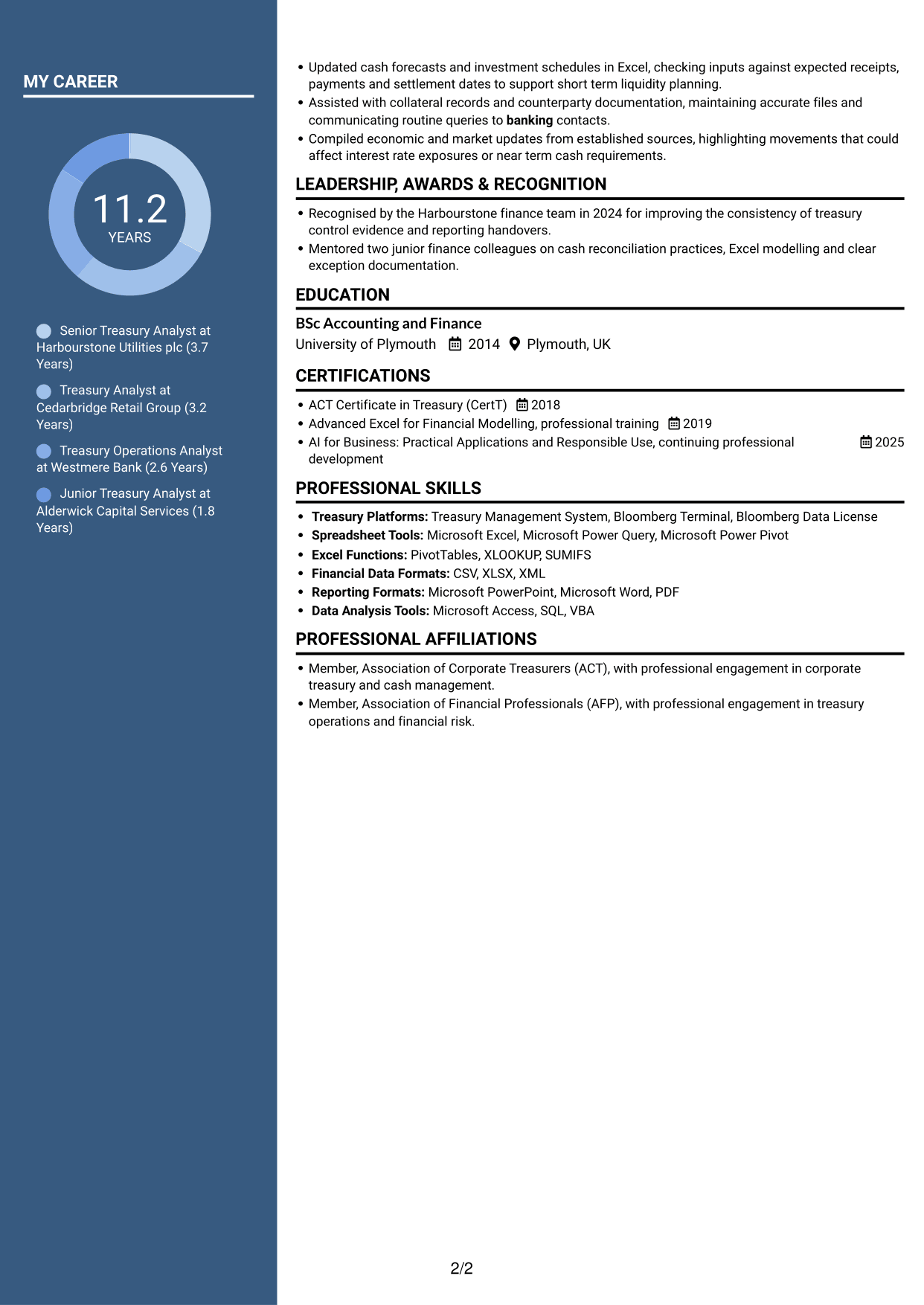 CV example — page 2