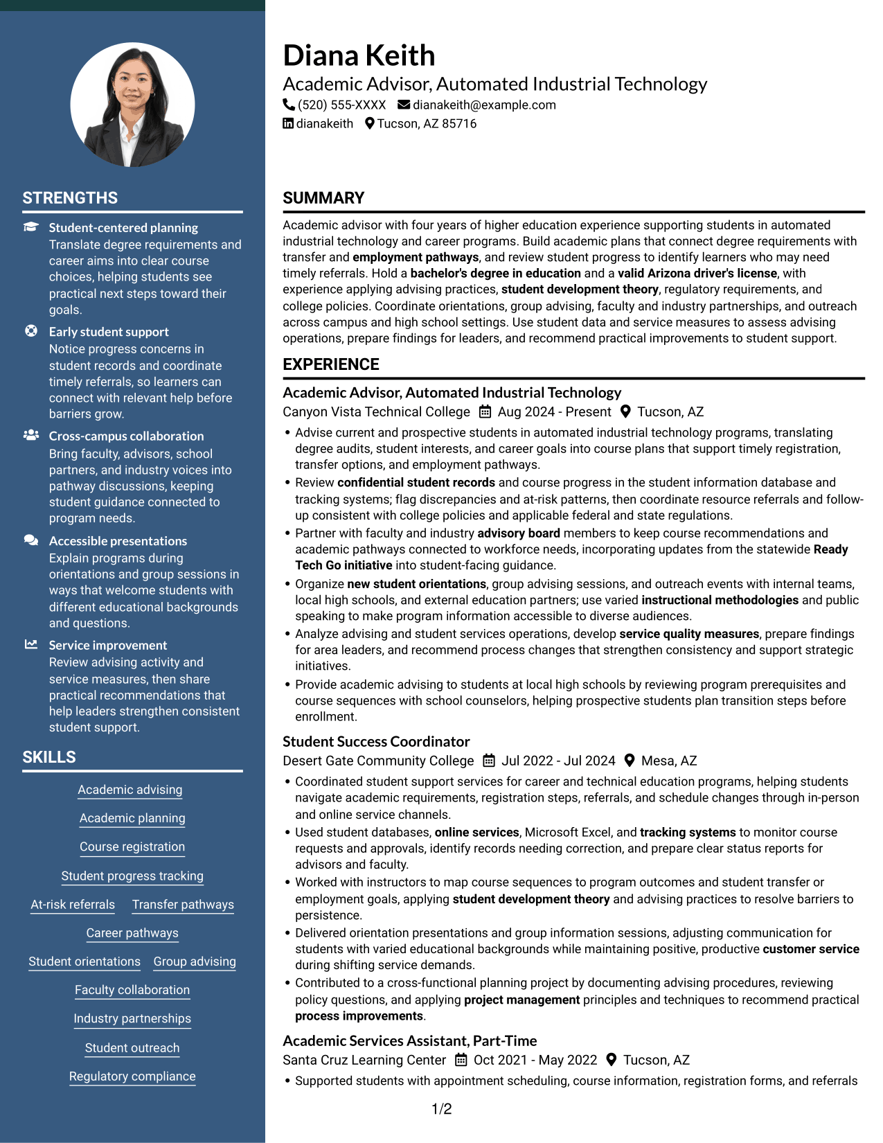 Resume example — page 1