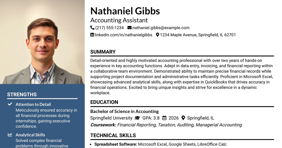 33 Accounting Assistant Resume Templates with Example 2026 (ATS-Optimized)