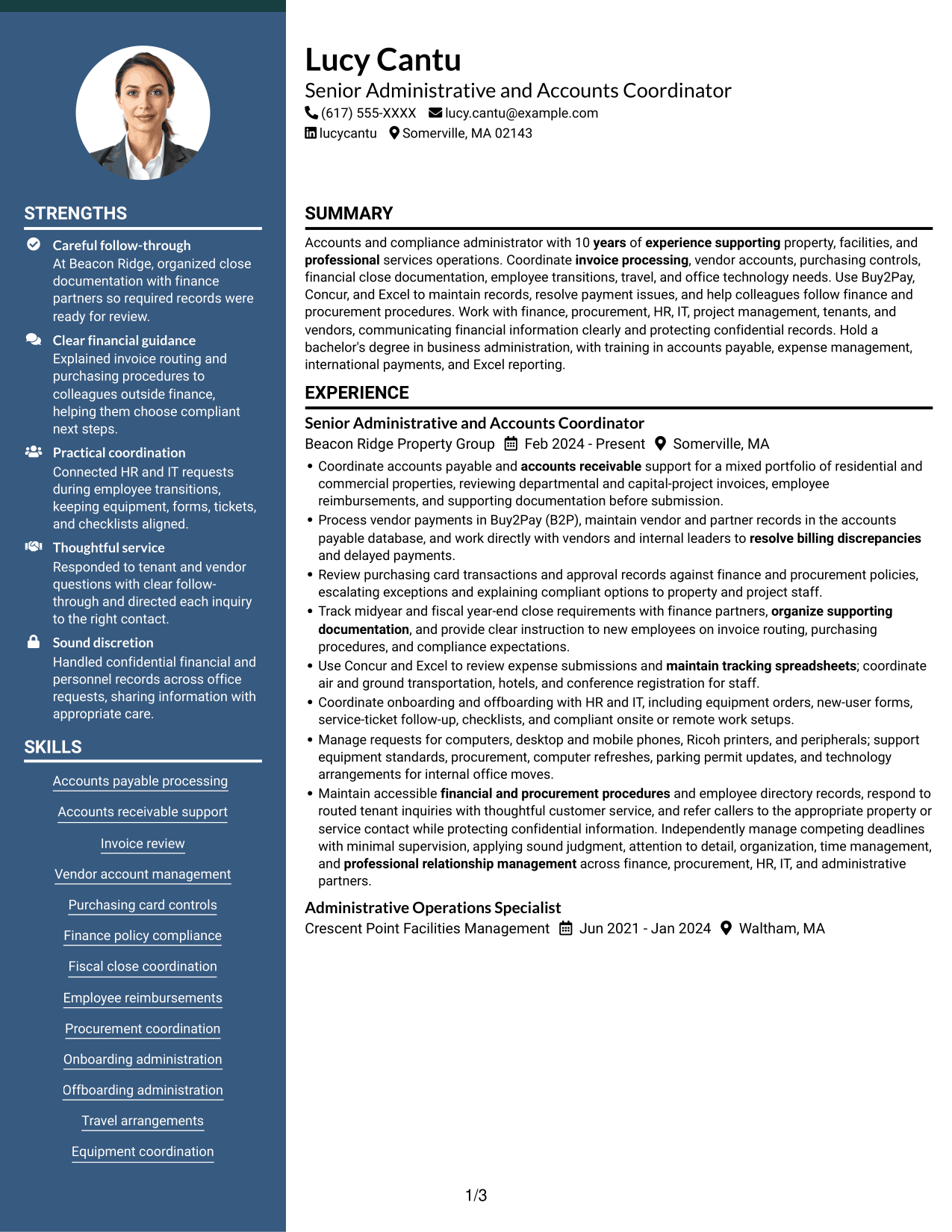 Resume example — page 1
