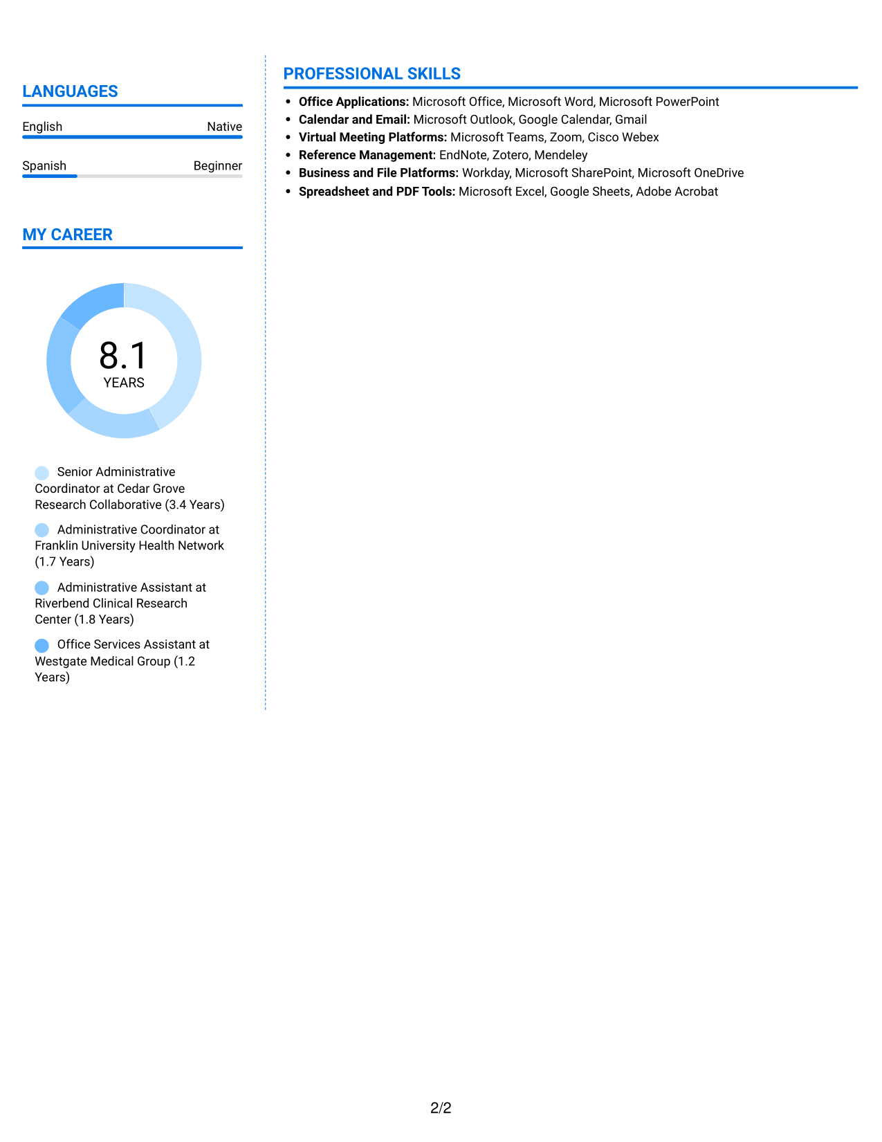 Resume example — page 2