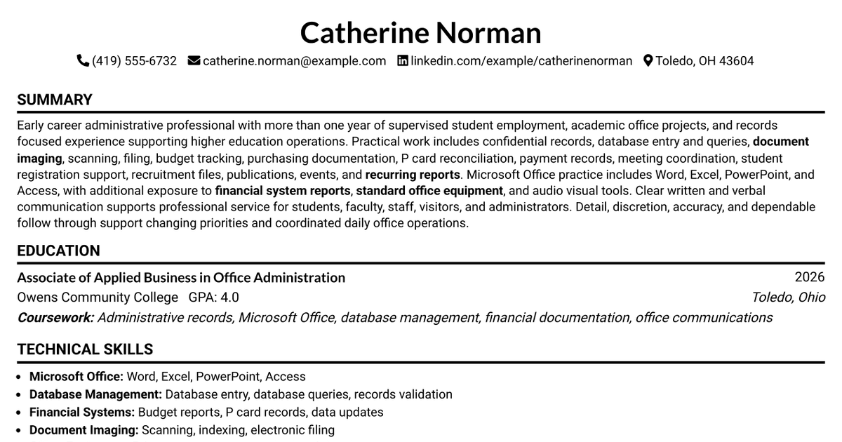7 Administrative Secretary - Applied Human Development Resume Templates with Example