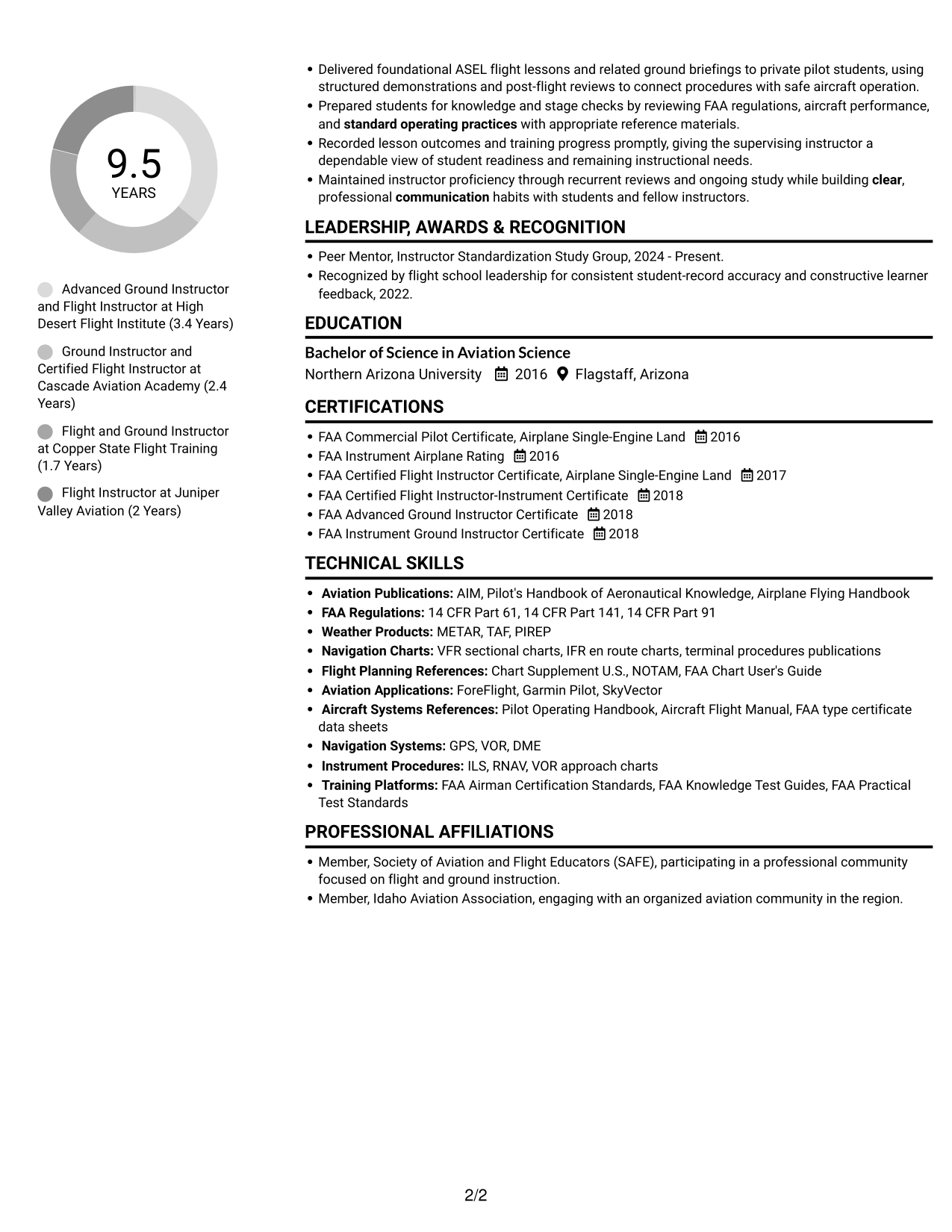 Resume example — page 2