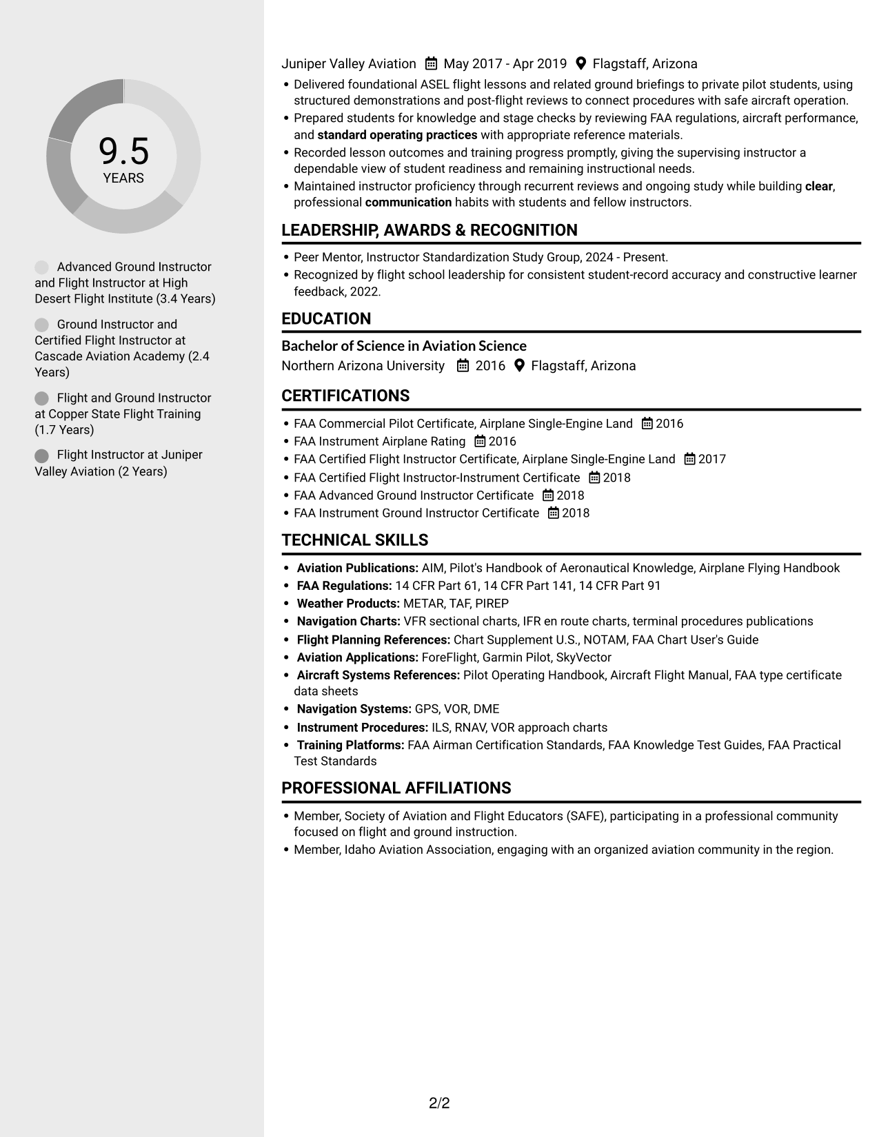 Resume example — page 2