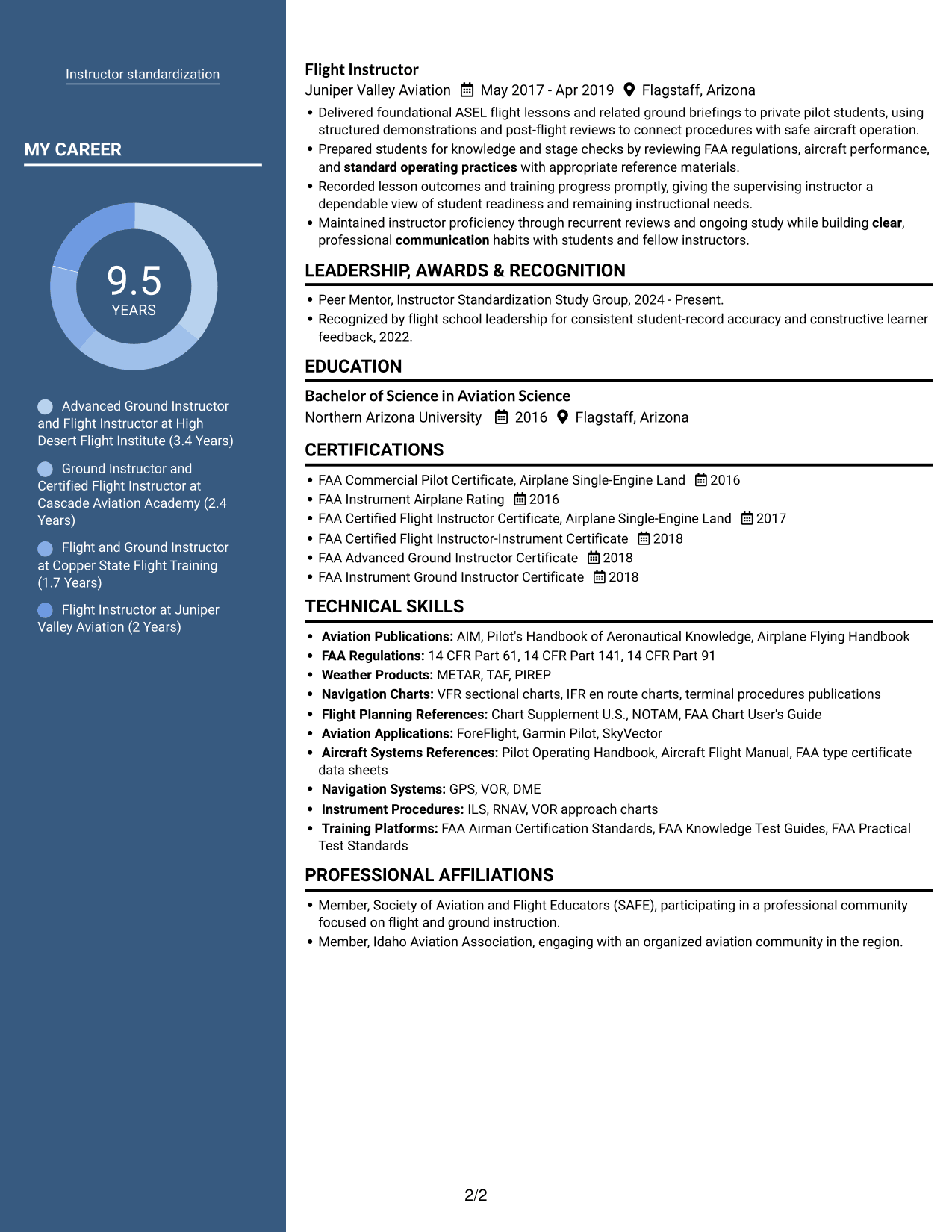 Resume example — page 2