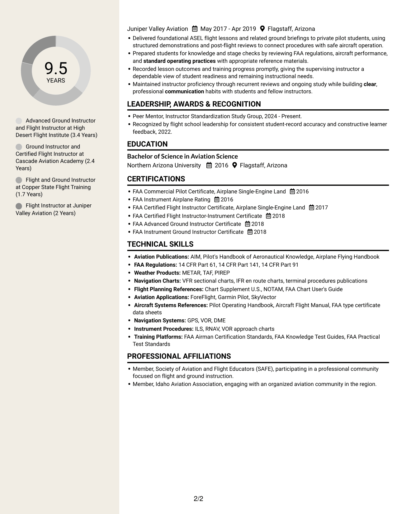 Resume example — page 2