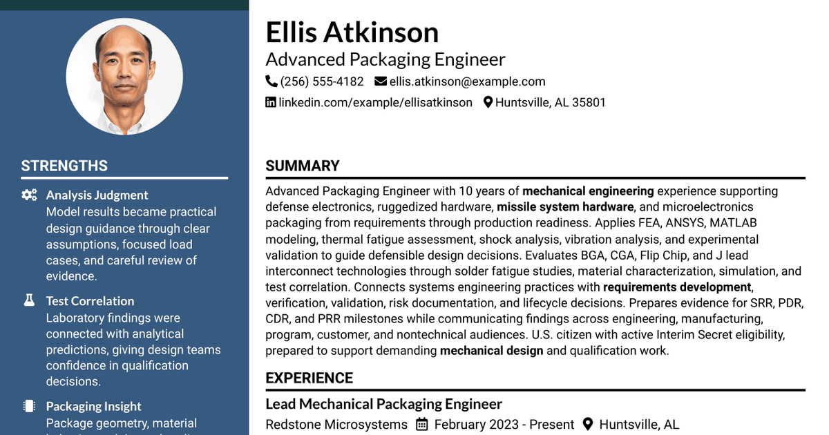 7 Advanced Packaging Engineer Resume Templates with Example