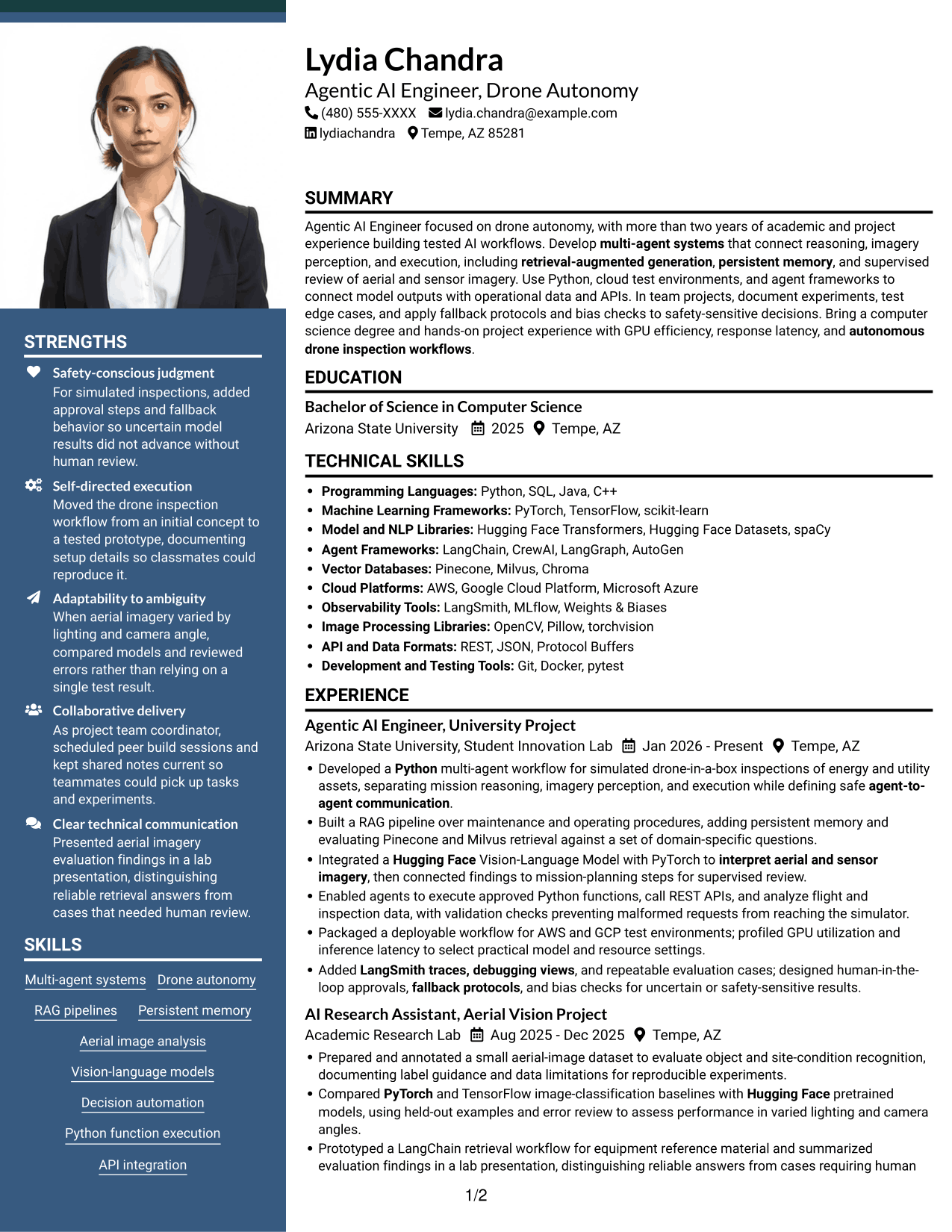 Resume example — page 1