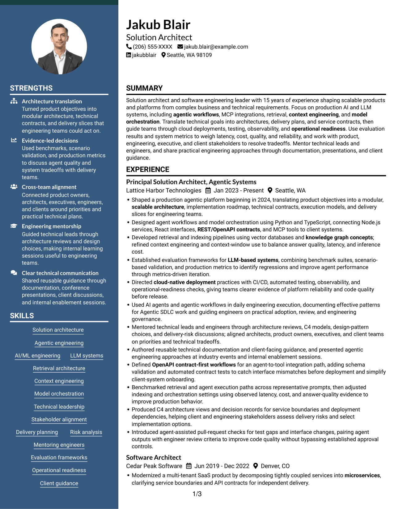 Resume example — page 1
