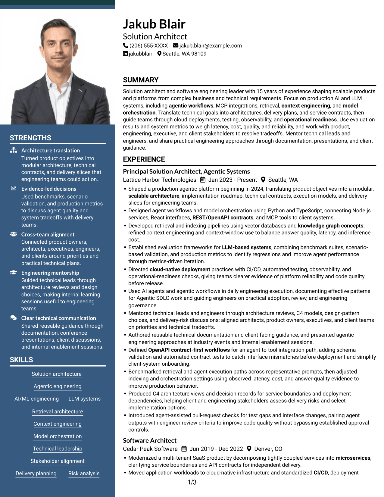 Resume example — page 1