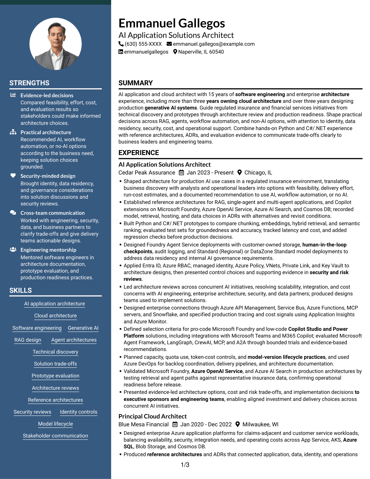 Resume example — page 1