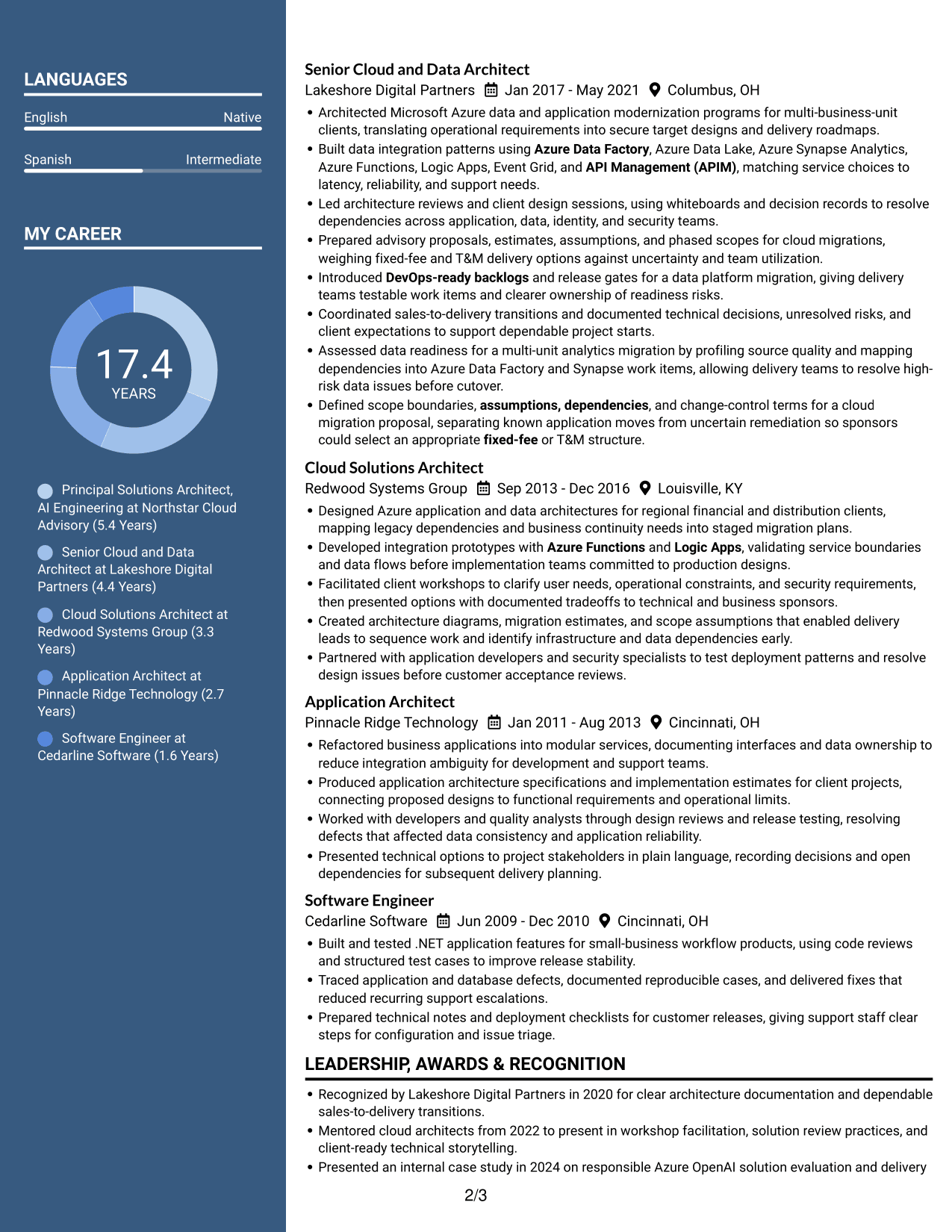 Resume example — page 2