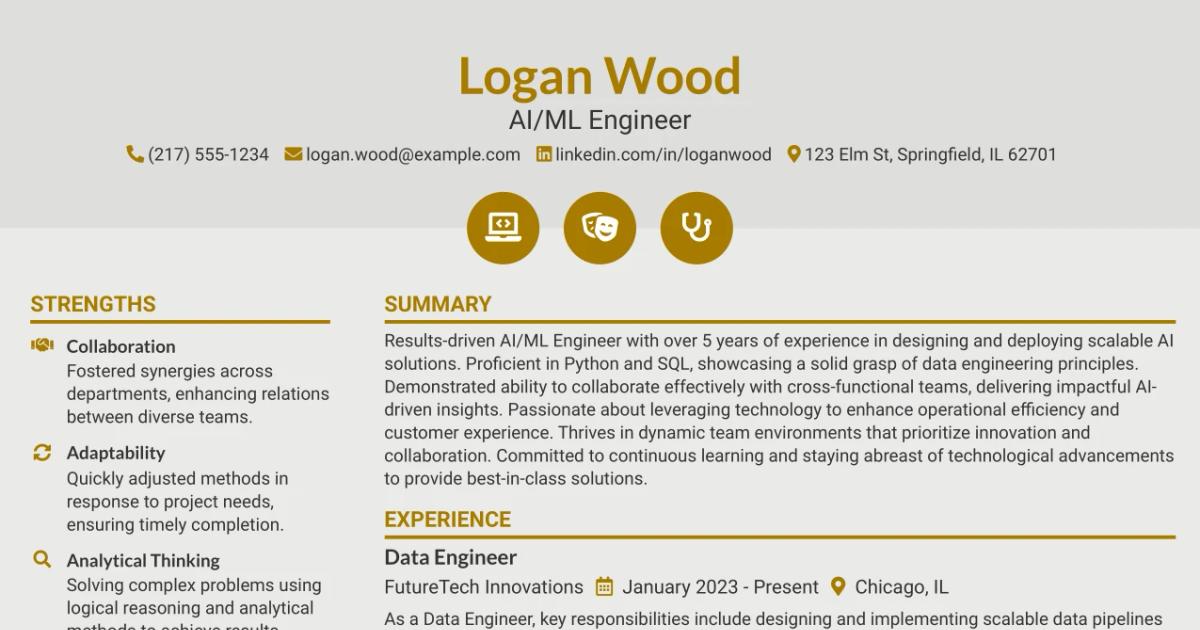 33 AI/ML Engineer Resume Templates with Example 2026 (ATS-Optimized)