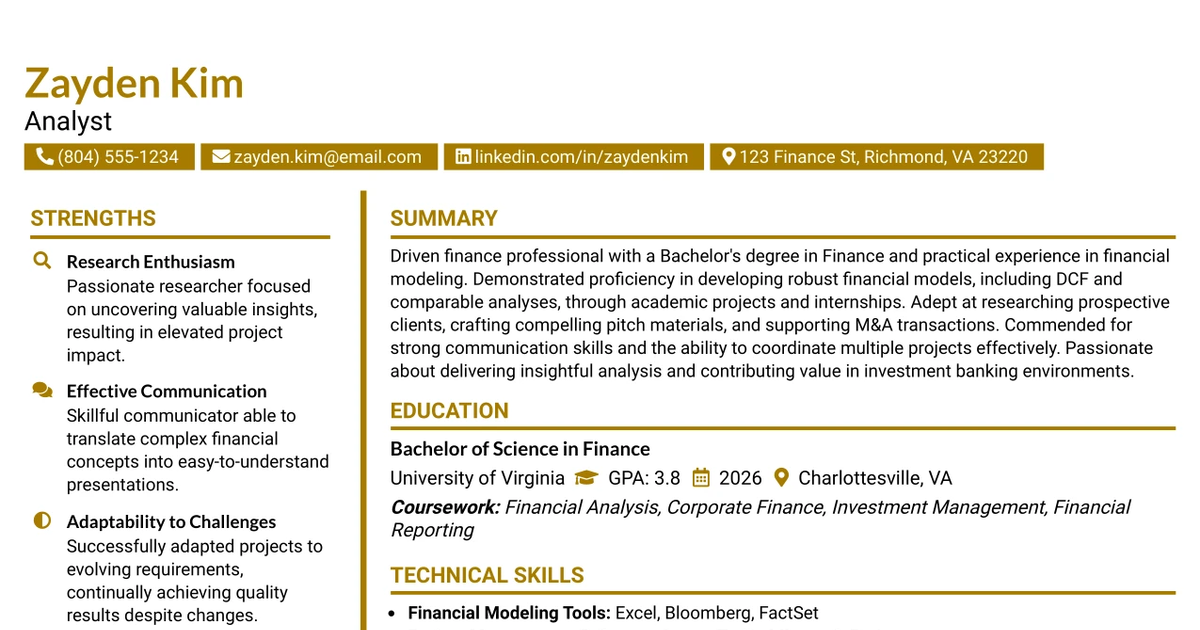 33 Analyst Resume Templates with Example 2026 (ATS-Optimized)