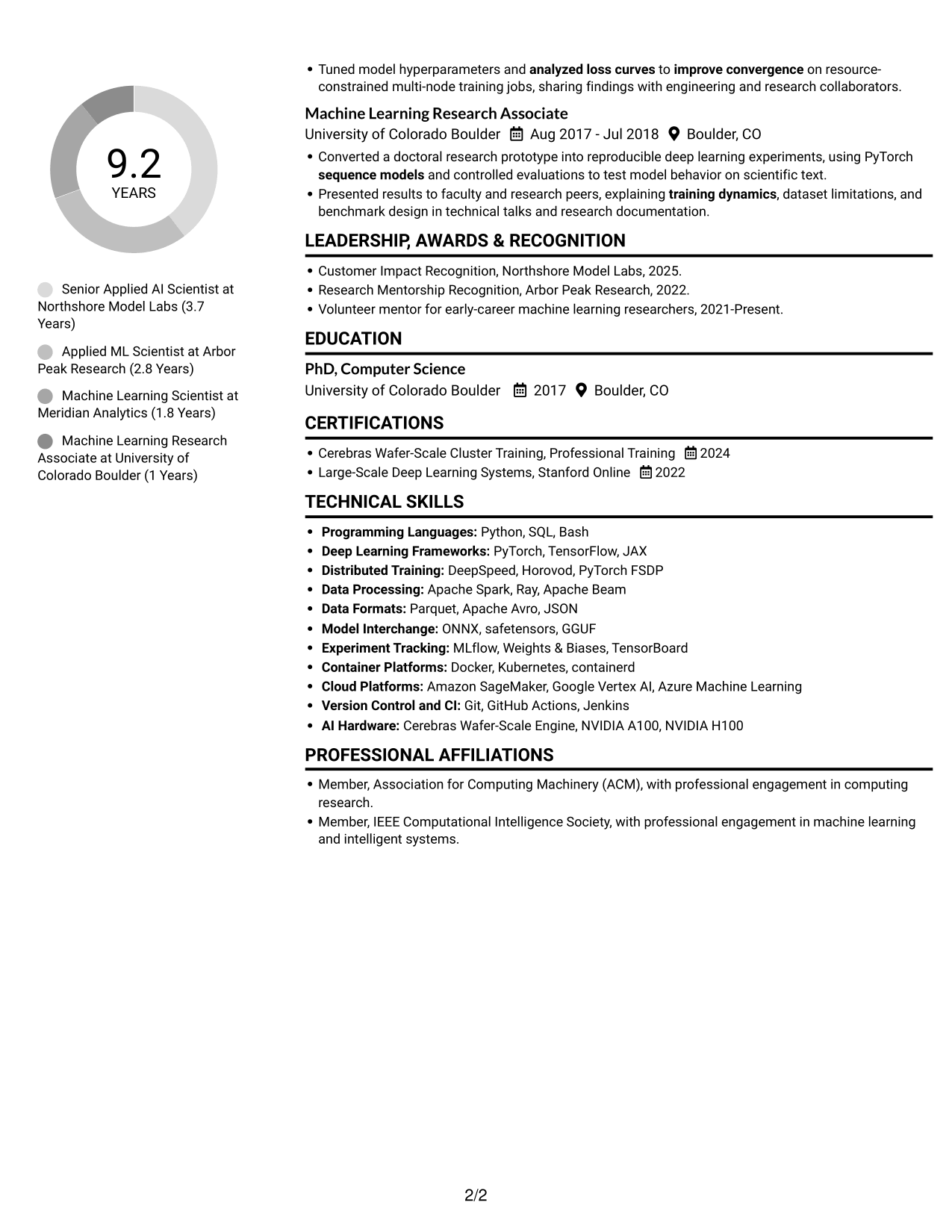 Resume example — page 2