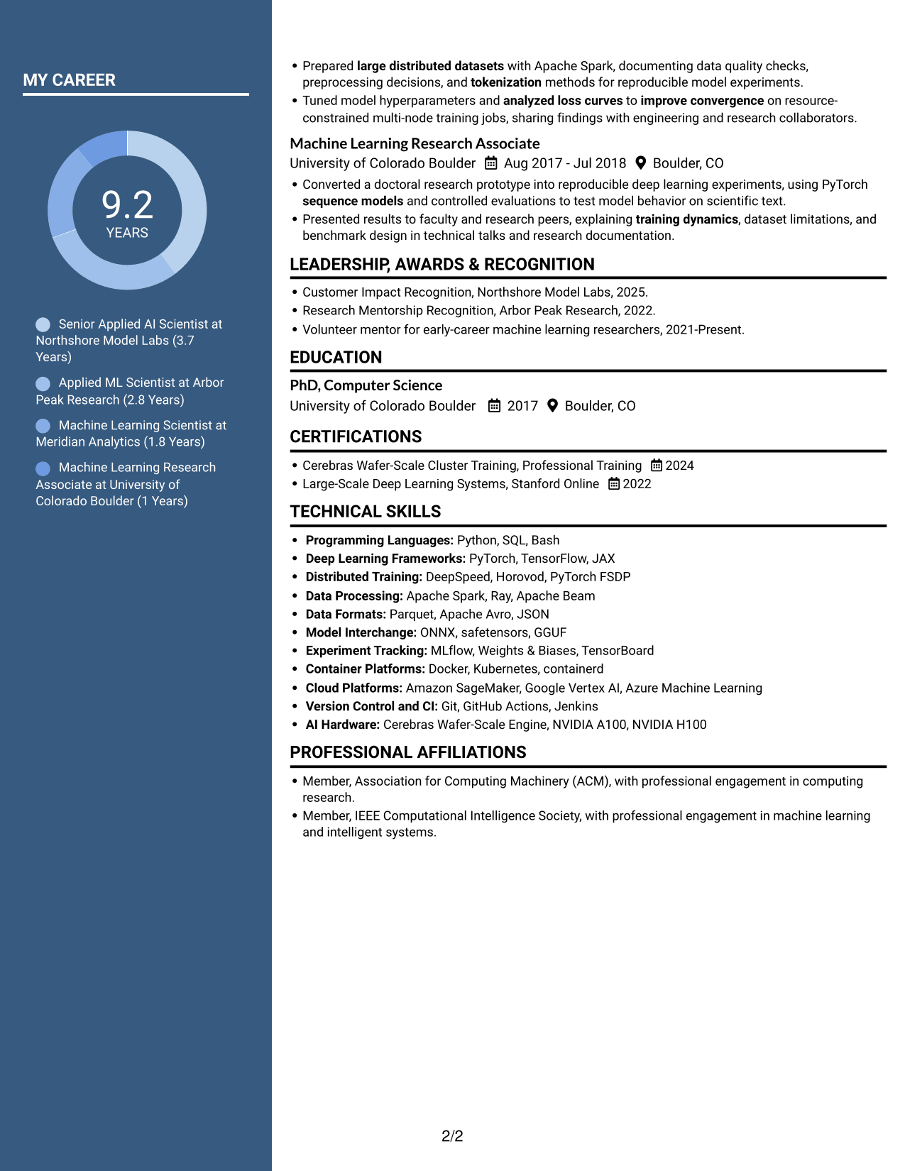 Resume example — page 2
