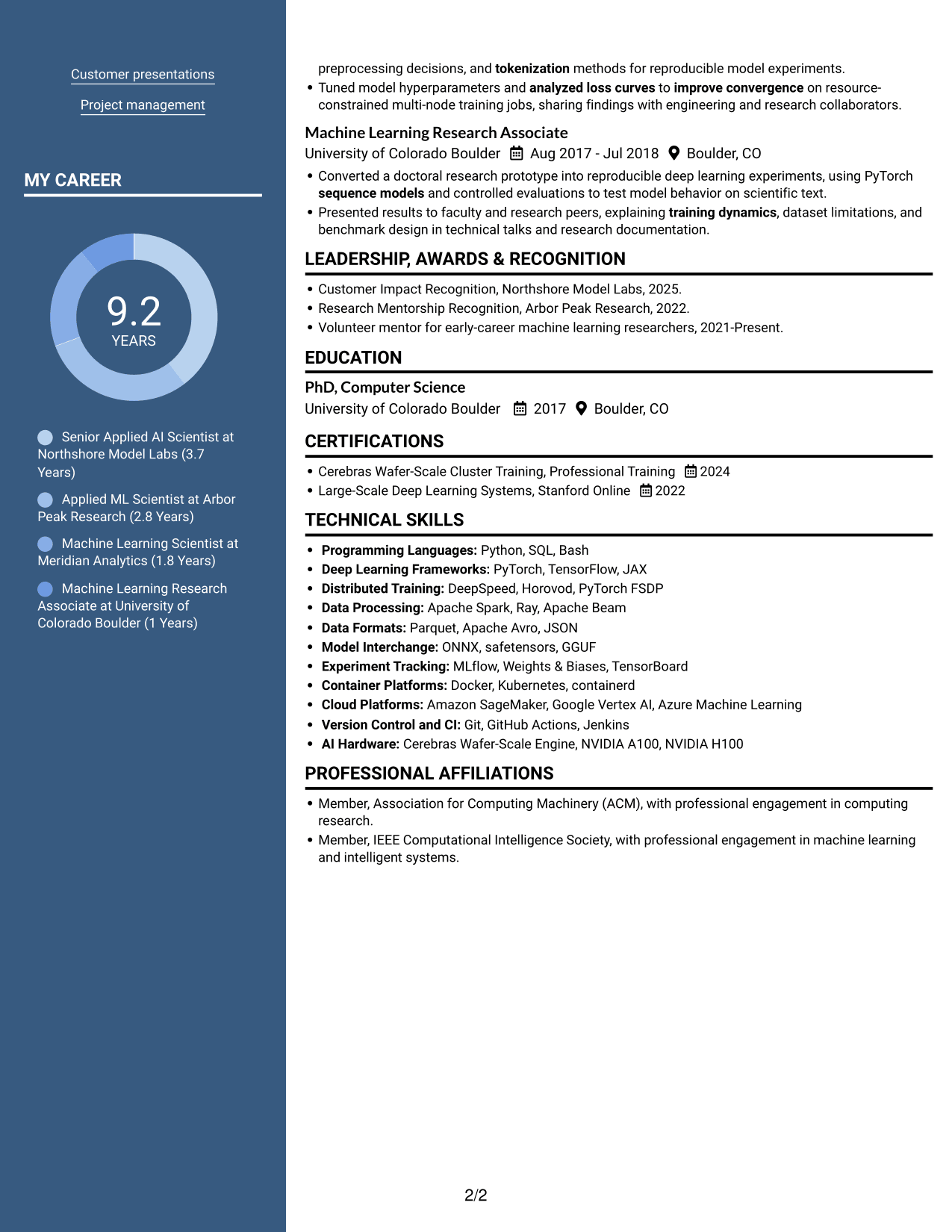Resume example — page 2