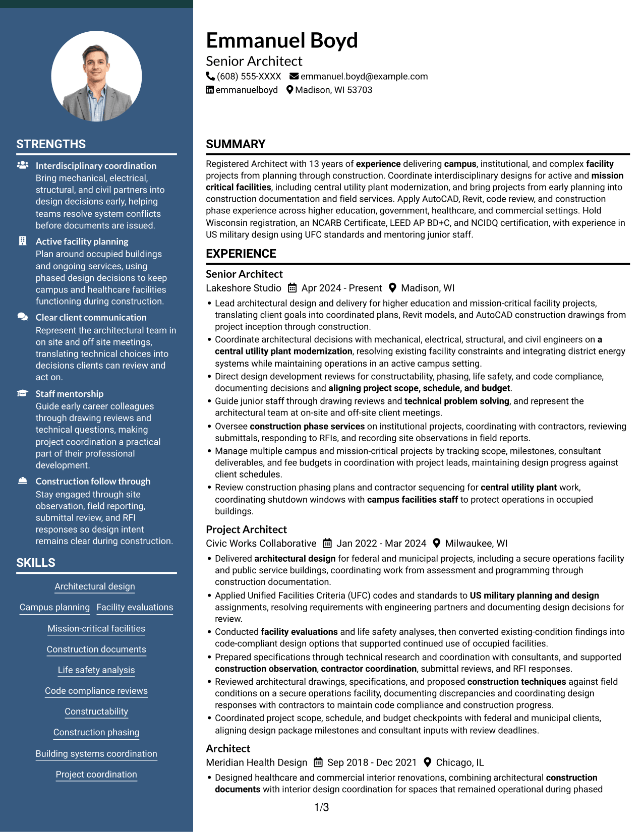Resume example — page 1