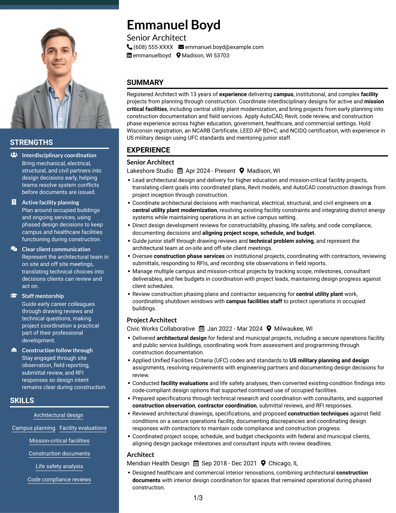 Resume example — page 1